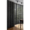 ZÁVĚS NA KROUŽCÍCH VICTORIA 140X250 CM ČERNÁ
