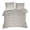 ŽAKÁROVÉ POVLEČENÍ NATALIE 200X220 CM, 2 KS 70X80 CM ŠEDOBÉŽOVÁ