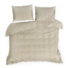 LNĚNÉ POVLEČENÍ LINEN 200X220 CM, 2 KS 70X80 CM KRÉMOVÉ