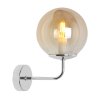kinkiet scienny siena chromowana lampa z miodowym kloszem w ksztalcie kuli do lazienki salonu