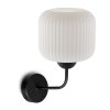 lampa scienna kinkiet riffle szklany ryflowany walec w kolorze bialym styl glamour gwint e27