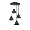 lampa sufitowa wiszaca soho czarny zyrandol w stylu loft klosze stozki nad stol i wyspe e27