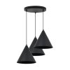 lampa wiszaca sufitowa zyrandol soho kolor czarny duze stozki w stylu loft nad stol i wyspe