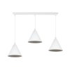 lampa sufitowa wiszaca soho potrojna biale klosze w ksztalcie stozkow styl loft gwint e27