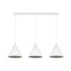lampa sufitowa wiszaca soho potrojna biale klosze w ksztalcie stozkow styl loft gwint e27