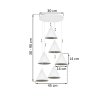 lampa wiszaca zyrandol loft soho biala listwa z szescioma kloszami w ksztalcie stozkow