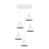 lampa sufitowa wiszaca soho biala metalowa konstrukcja 5 stozkow w stylu loft do kuchni salonu