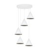 lampa sufitowa wiszaca soho biala metalowa konstrukcja 5 stozkow w stylu loft do kuchni salonu