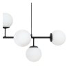 lampa sufitowa wiszaca siena dlugi czarny zyrandol z bialymi szklanymi kulami styl loft 6 zrodel