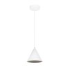 lampa sufitowa wiszaca soho pojedyncza bialy metalowy stozek o srednicy 14cm styl loftowy