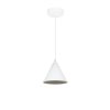 lampa sufitowa wiszaca soho pojedyncza bialy metalowy stozek o srednicy 14cm styl loftowy