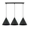 lampa wiszaca zyrandol soho czarna konstrukcja trzy metalowe stozki w stylu nowoczesnym e27