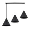 lampa wiszaca zyrandol soho czarna konstrukcja trzy metalowe stozki w stylu nowoczesnym e27