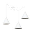 lampa wiszaca zyrandol pajak soho potrojna styl nowoczesny biale stozki do kuchni i salonu