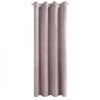 ZATEMŇOVACÍ ZÁVĚS NA KROUŽCÍCH ROSA 140X250 CM PUDROVÁ