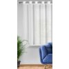 KRÁTKÁ ZÁCLONA NA KROUŽCÍCH ARLETA 295X160 CM BÍLÁ