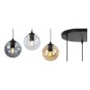 Závěsné svítidlo Monako, 3x grafitové skleněné stínítko, o