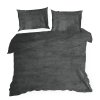 FLEECOVÉ POVLEČENÍ FLANO2 200X220 CM, 2 KS 70X80 CM ŠEDÉ