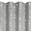 ZÁVĚS NA KROUŽCÍCH SOLANA 140X250 CM STŘÍBRNÁ