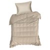 SATÉNOVÉ POVLEČENÍ RETRO5 160X200 CM, 2KS 70X80 CM BÉŽOVÉ