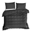SATÉNOVÉ POVLEČENÍ DINA 200X220 CM 2 KS 70X80 CM ČERNÉ