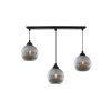 lampa wiszaca sufitowa zyrandol riffle potrojna grafitowe szklane kule nad stol do salonu i kuchni