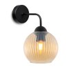 lampa scienna typu kinkiet riffle miodowa ryflowana kula w stylu glamour srednica 14cm e27
