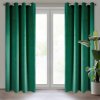 ZATEMŇOVACÍ ZÁVĚS NA KROUŽKÁCH MELANIE 140X250 CM TMAVĚZELENÁ
