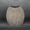 DEKORAČNÍ VÁZA MOLI 18X12X20 CM STŘÍBRNÁ