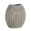 DEKORAČNÍ VÁZA MOLI 18X12X20 CM STŘÍBRNÁ