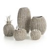 DEKORAČNÍ VÁZA MOLI 16X12X27 CM STŘÍBRNÁ