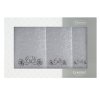 FROTÉ RUČNÍK LILA SADA 1KS 30X50 CM, 1KS 50X90 CM, 1KS 70X140 CM STŘÍBRNÁ