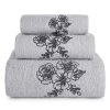 FROTÉ RUČNÍK MELANI SADA 1KS 30X50 CM, 1KS 50X90 CM, 1KS 70X140 CM STŘÍBRNÁ