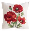 GOBELÍNOVÝ DEKORAČNÍ POVLAK NA POLŠTÁŘ PAPAVER 45X45 CM KVĚTY