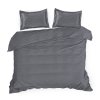 BAMBUSOVÉ POVLEČENÍ BAMBO 160X200 CM, 2KS 60X80 CM ŠEDÉ