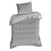 BAVLNĚNÉ POVLEČENÍ HARMONY 160X200 CM, 2KS 70X80 CM STŘÍBRNÉ