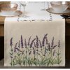 GOBELÍNOVÝ BĚHOUN NA STŮL LAVENDER 45X140 CM VZOROVANÝ
