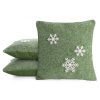 VÁNOČNÍ DEKORAČNÍ POVLAK NA POLŠTÁŘ SNOWFLAKE4 40X40 CM VZOROVANÁ