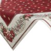 VÁNOČNÍ GOBELÍNOVÝ UBRUS MERRY 100X100 CM VZOROVANÁ