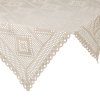 AŽUROVÝ UBRUS OLIVIA 85X85 CM SVĚTLEBÉŽOVÝ