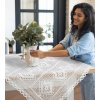AŽUROVÝ UBRUS OLIVIA 85X85 CM BÍLÝ