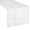 AŽUROVÝ BĚHOUN NA STŮL MARY 40X140 CM BÍLÝ