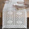 AŽUROVÝ BĚHOUN NA STŮL MARY 40X140 CM BÍLÝ