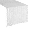 AŽUROVÝ BĚHOUN NA STŮL MARTHA 40X140 CM BÍLÝ