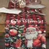 VÁNOČNÍ BĚHOUN NA STŮL SANTA CLAUS 33X183 CM VZOROVANÝ