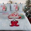 VÁNOČNÍ POVLEČENÍ Z MIKROVLÁKNA BEINER 140X200 CM, 1 KS 70X80 CM VZOROVANÉ