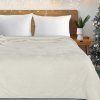 VÁNOČNÍ FLANELOVÁ DEKA SNOW GOLD 150X200 CM VZOROVANÁ