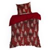VÁNOČNÍ POVLEČENÍ Z MIKROVLÁKNA RUBIN 200X220 CM, 2 KS 70X80 CM VZOROVANÉ