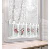 KRÁTKÁ VÁNOČNÍ ZÁCLONA NA POUTKÁCH XMAS3 30X150 CM VZOROVANÁ