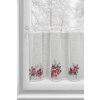 KRÁTKÁ VÁNOČNÍ ZÁCLONA NA POUTKÁCH XMAS3 60X150 CM VZOROVANÁ